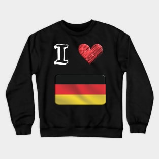 I love Flag from German Crewneck Sweatshirt